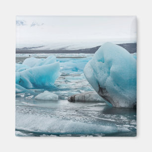 Ijs in gletsjermeer Jokulsarlon Magneet