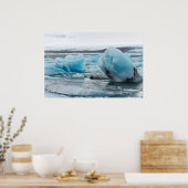 Ijs in gletsjermeer Jokulsarlon Poster (Keuken)