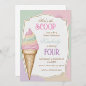 IJs kleur ingelijst verjaardagsijs Kaart (Voorkant / Achterkant)