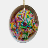 IJs Kleurrijk Roze Blauw Sprinkles Food Theme Keramisch Ornament (Rechts)