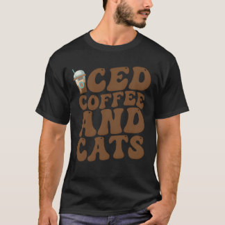 Ijs Koffie En Katten Groovy familie T-shirt