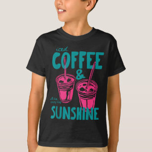 Ijs-koffie en zomerse zonneschijn sfeer t-shirt