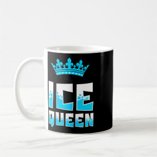 Ijs Koningin Grafisch Ijsvissen Visser Ijs Vis Rod Koffiemok
