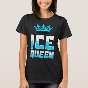 Ijs Koningin Grafisch Ijsvissen Visser Ijs Vis Rod T-shirt