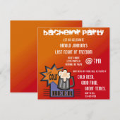 Ijs Koud Bier Verlovingsfeest Uitnodiging (Voorkant / Achterkant)