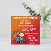 Ijs Koud Bier Verlovingsfeest Uitnodiging (Staand voorkant)