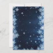 Ijs koude Winter Sneeuwvlok Koppel Douche Kaart (Achterkant)