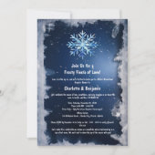 Ijs koude Winter Sneeuwvlok Koppel Douchegel Kaart (Voorkant)