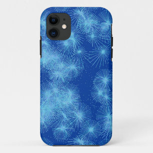Ijs kristal sterrenexplosies, blauwe achtergrond Case-Mate iPhone case