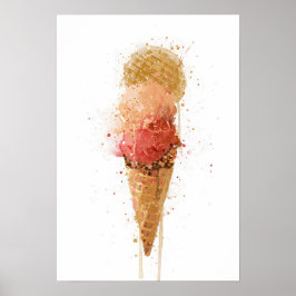 Ijs Kunst Muur Kunstprint Gelato Poster