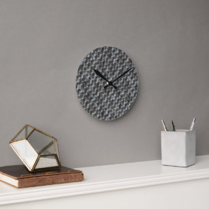 Ijs lei geometrisch geweven abstract patroon 1275 ronde klok