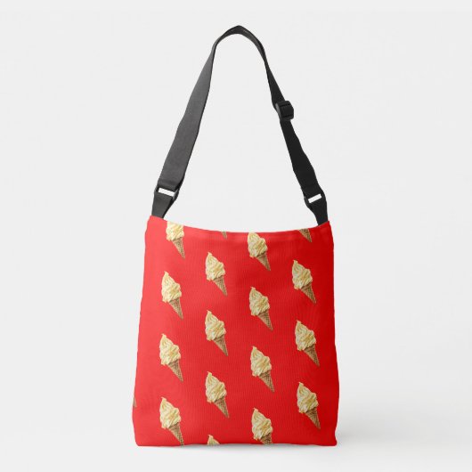 Ijs Levendig rood Crossbody Tas (Voorkant)