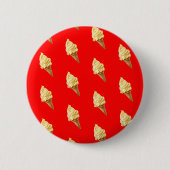 Ijs Levendig rood Ronde Button 5,7 Cm (Voorkant)