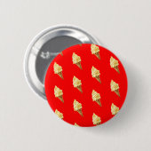 Ijs Levendig rood Ronde Button 5,7 Cm (Voorkant /achterkant)