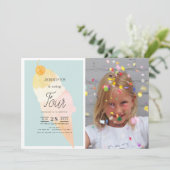 Ijs Lightblauwe Verjaardag Kaart (Staand voorkant)