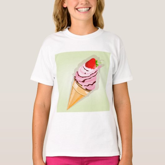 IJs met een aardbei T-shirt (Voorkant)