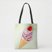 IJs met een aardbei Tote Bag (Voorkant)