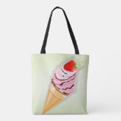 IJs met een aardbei Tote Bag (Achterkant)