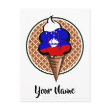 IJs met Sloveense vlag