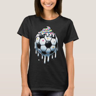 Ijs met spikkels Voetbal Drip Voor Jongens Meisje T-shirt