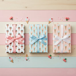 Ijs met Sprinkels Modern Kleurrijk Cadeau Inpakpapier Vel