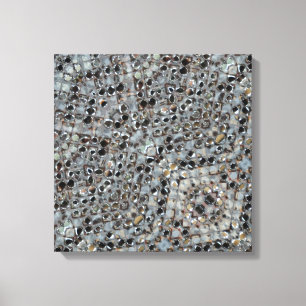 Ijs Metaal Vuur Uitgerekte Canvasprint Canvas Afdruk
