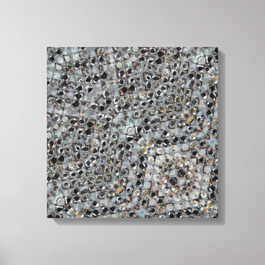 Ijs Metaal Vuur Uitgerekte Canvasprint Canvas Afdruk (Voorkant)