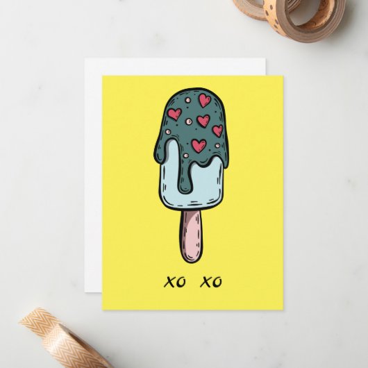 ijs notitiekaartje (Voorkant / Achterkant in situ)