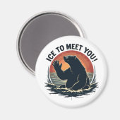 Ijs om je te ontmoeten IJsbeer Kerstcadeau  Magneet (Voorkant / Achterkant)