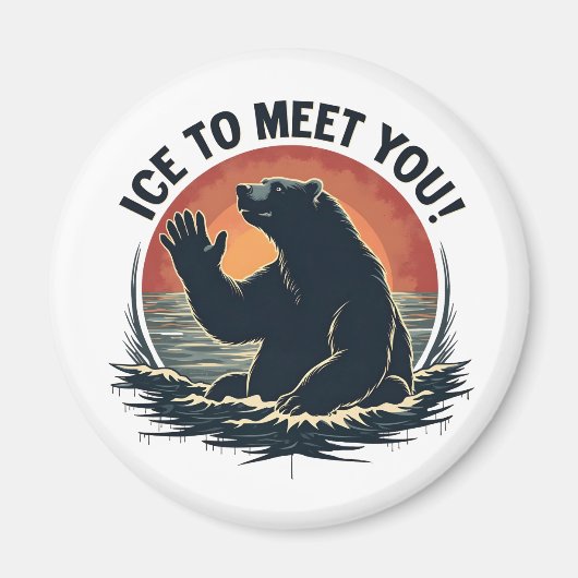 Ijs om je te ontmoeten IJsbeer Kerstcadeau  Magneet (Voorkant)