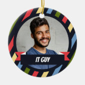IJs om je te ontmoeten! Temp - Kantoor Christmas Keramisch Ornament (Voorkant)