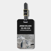 IJs op de Grote Meren, Verenigde Staten. Bagagelabel (Voorkant verticaal)