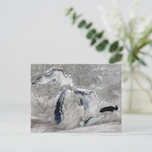 IJs op de Grote Meren, Verenigde Staten. Briefkaart (Staand voorkant)