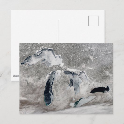 IJs op de Grote Meren, Verenigde Staten. Briefkaart (Voorkant / Achterkant)