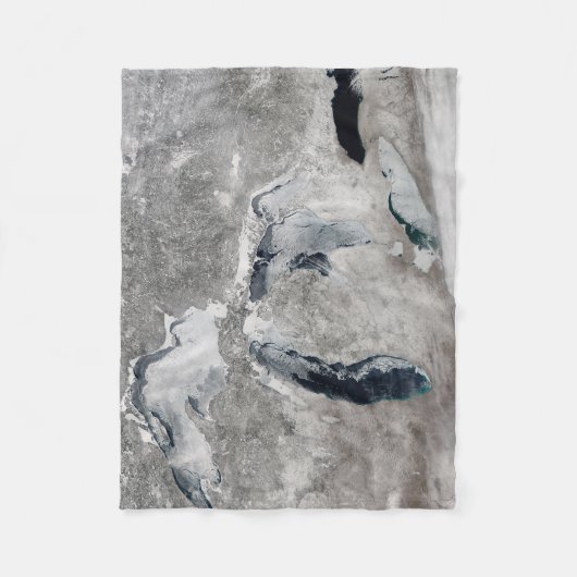 IJs op de Grote Meren, Verenigde Staten. Fleece Deken (Voorkant)