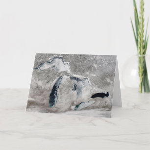 IJs op de Grote Meren, Verenigde Staten. Kaart