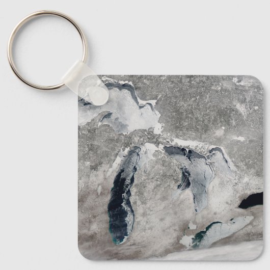 IJs op de Grote Meren, Verenigde Staten. Sleutelhanger (Voorkant)