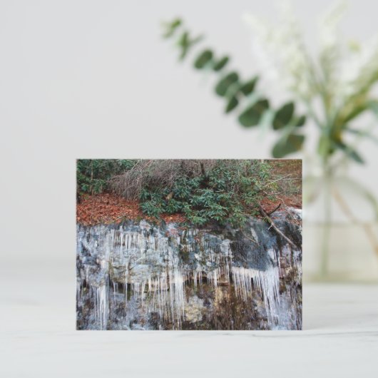 IJs op de rotsen Briefkaart (Staand voorkant)