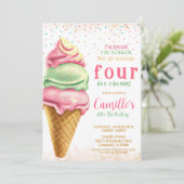 IJs op elke leeftijd Verjaardag Kaart (Staand voorkant)