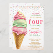 IJs op elke leeftijd Verjaardag Kaart (Voorkant / Achterkant)