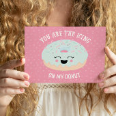 Ijs op mijn donut Grappige Valentijnsdag Feestdagenkaart