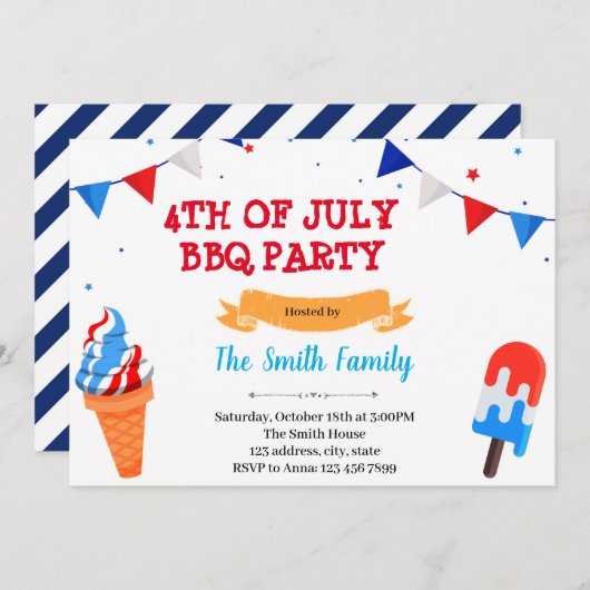 IJs op uitnodiging 4 juli (Voorkant / Achterkant)