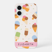 Ijs Patroon, IJshoorntje, Jouw Naam iPhone 16 Hoesje (Achterkant)