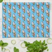 Ijs Patroon van Ijs Afbeeldingen Keuken Handdoek (Gevouwen)