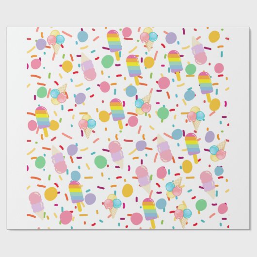 Ijs patroon wrapper cadeaupapier (Vlak)