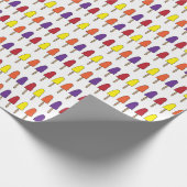 IJs poppen ijsje op wit Cadeaupapier (Hoek)