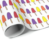 IJs poppen ijsje op wit Cadeaupapier (Rol Hoek)