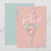 IJs Rainbow Let's Party Verjaardag Kaart (Voorkant / Achterkant)