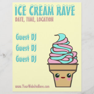 Ijs Rave Aangepaste Flyer