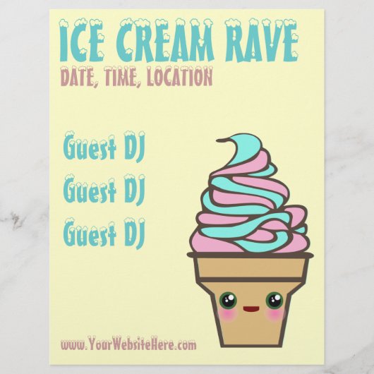 Ijs Rave Aangepaste Flyer (Voorkant)